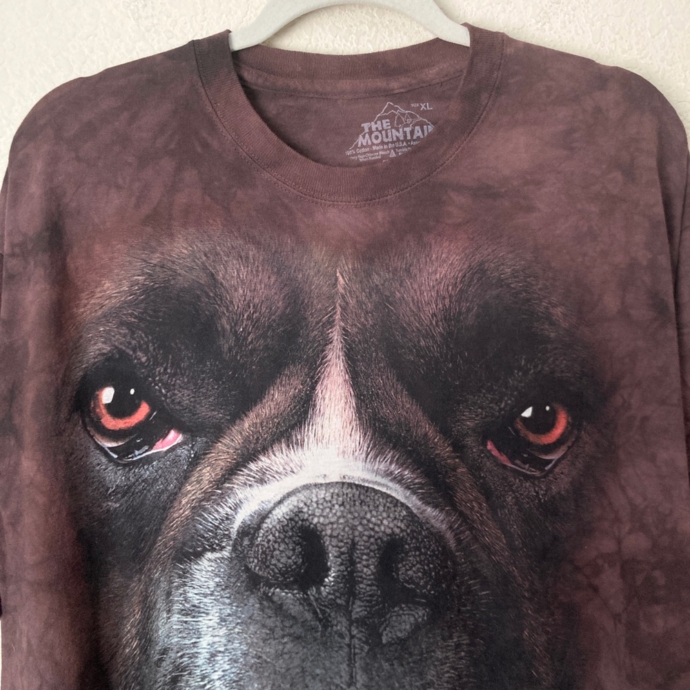 The Mountain XL Boxer Dog Breed Oversized Graphic Cotton Shirt - Picture 2 of 7